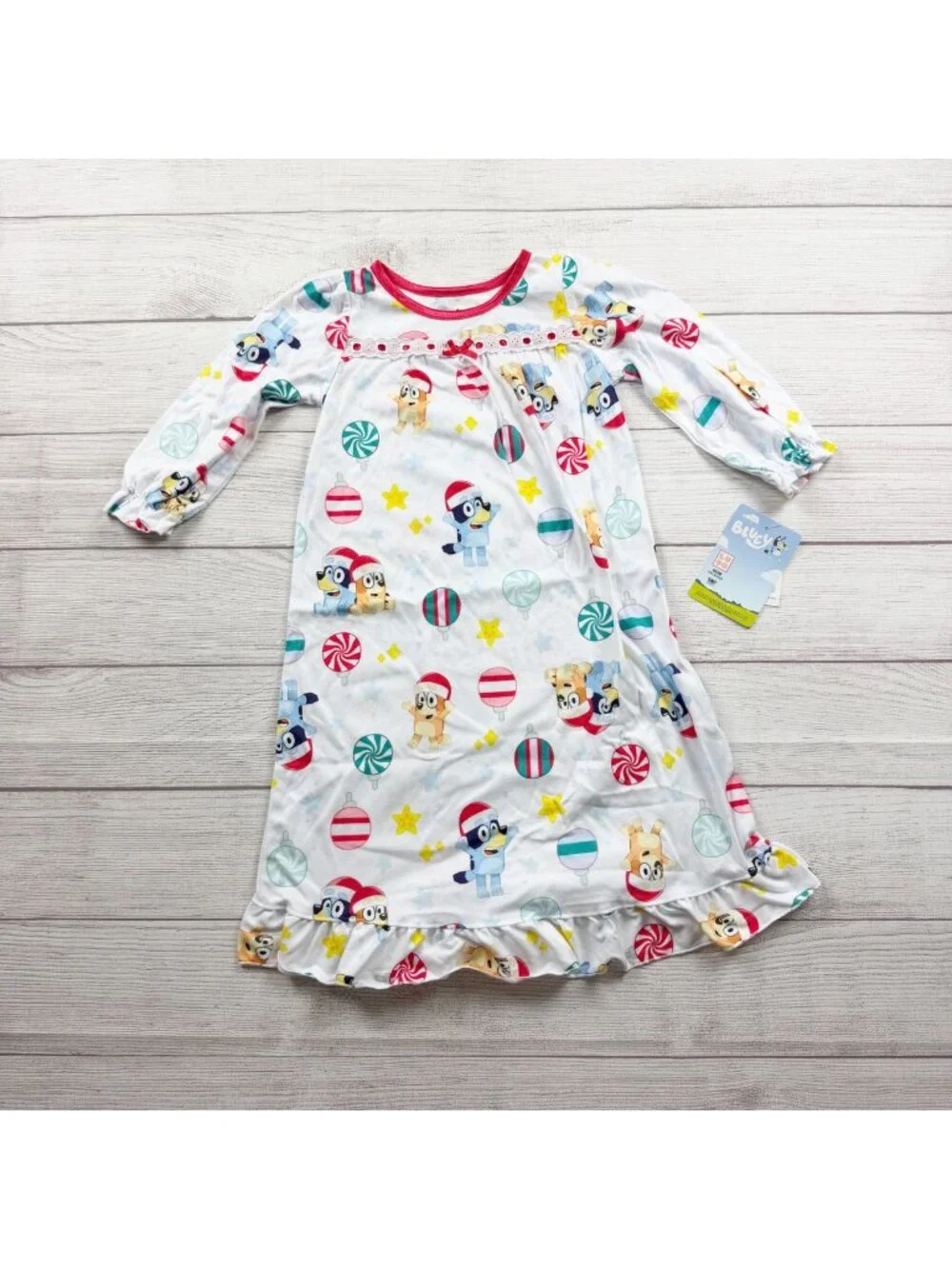 Bluey Toddler Girls Christmas Granny Nightgown Pajamas NWT 3T